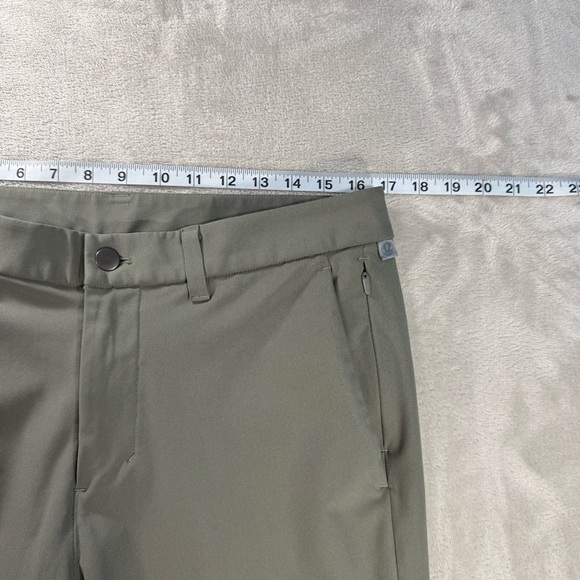 Lululemon ABC Pants Men Sz 34 Slim Fit Green Commission Warpstreme Chino LM5AF3S - Picture 8 of 11